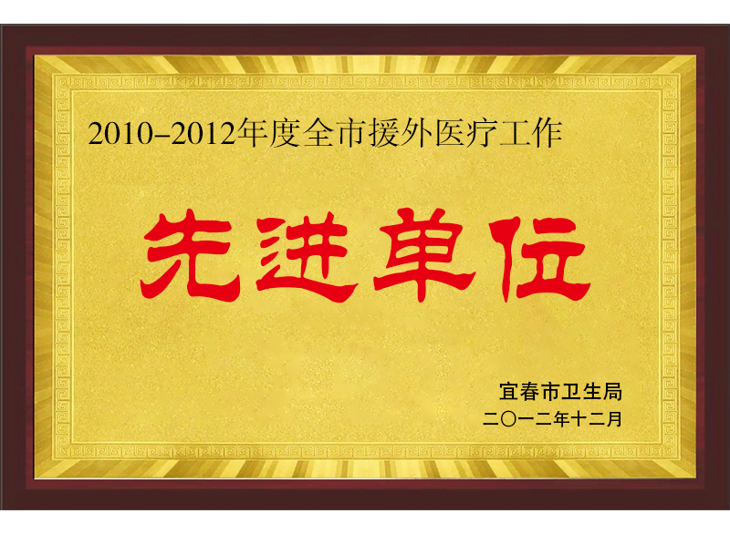 2010-2012年度全市援外醫(yī)療工作先進(jìn)單位